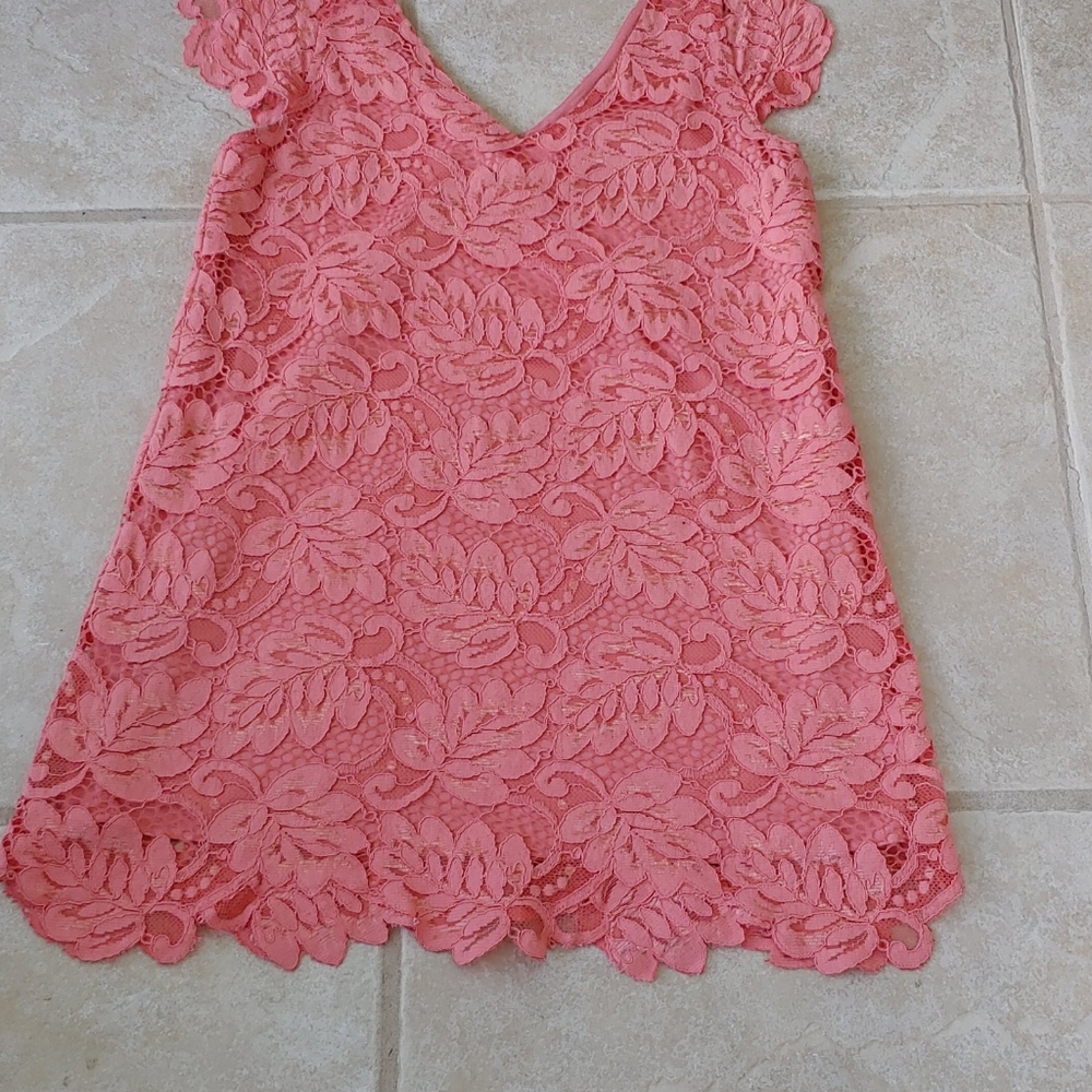 🌞SALE 4 for $30            Peach 🍑 Lace Dress